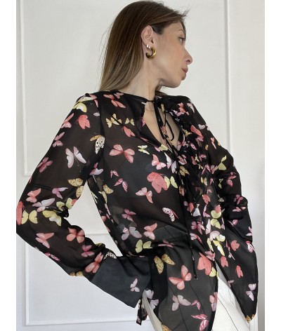 Blusa sartoriale ROSSINI - farfalle