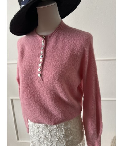 Maglione LOUISE Alpaca rosa baby