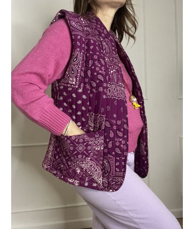 Gilet quilted Bandana Club viola