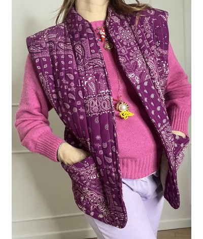 Gilet quilted Bandana Club viola