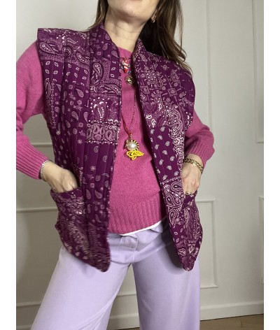 Gilet quilted Bandana Club viola