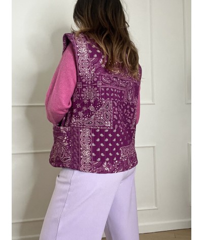 Gilet quilted Bandana Club viola