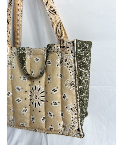 Bandana Tote - LA TRAVELLER - SABBIA E OLIVE