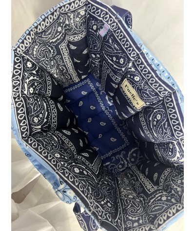 Bandana Tote - NUVOLOSA - azzurro e blu