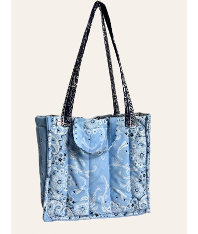 Bandana Tote - NUVOLOSA - azzurro e blu