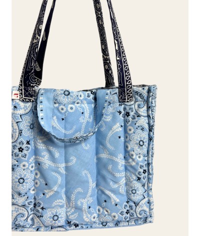 Bandana Tote - NUVOLOSA - azzurro e blu