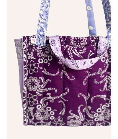 Bandana Tote - CAMPO DI VIOLE - VIOLA LAVANDA E ORCHIDEA